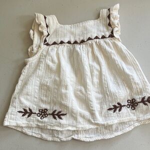 Pink Chicken Cream and Brown Baby Blouse